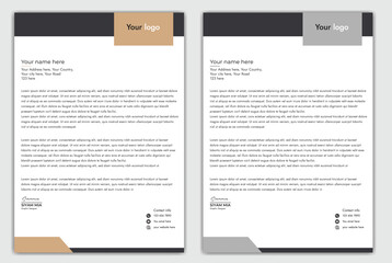 Abstract Corporate Business Style Letterhead Design Vector Template For Your Project. Simple And Clean Print Ready Design, Elegant Flat Design Vector Illustration.