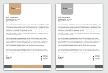 Abstract Corporate Business Style Letterhead Design Vector Template For Your Project. Simple And Clean Print Ready Design, Elegant Flat Design Vector Illustration.