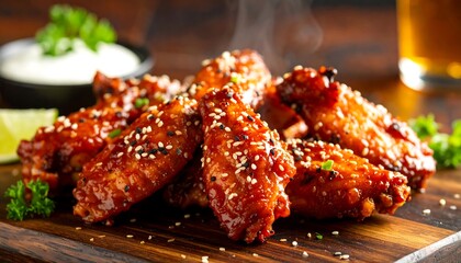 Sun-Burst Wings &ndash; Double-Fried Perfection with Gochujang Glaze