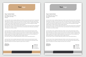 Abstract Corporate Business Style Letterhead Design Vector Template For Your Project. Simple And Clean Print Ready Design, Elegant Flat Design Vector Illustration.