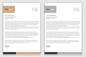 Abstract Corporate Business Style Letterhead Design Vector Template For Your Project. Simple And Clean Print Ready Design, Elegant Flat Design Vector Illustration.