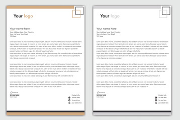 Abstract Corporate Business Style Letterhead Design Vector Template For Your Project. Simple And Clean Print Ready Design, Elegant Flat Design Vector Illustration.
