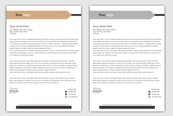 Abstract Corporate Business Style Letterhead Design Vector Template For Your Project. Simple And Clean Print Ready Design, Elegant Flat Design Vector Illustration.