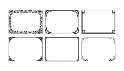 vintage frames vector art ornament