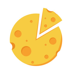 Cheese icon vector. Cheese on PNG. logo design.