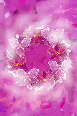 Obraz premium pink orchid petals background 