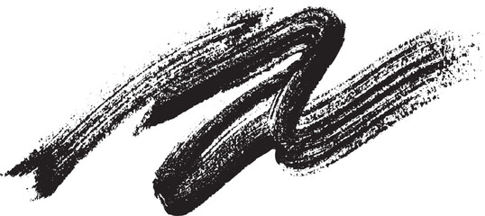 Abstract Black Ink Brush Strokes Texture Grunge Design Element Zigzag Pattern White Background Graphic Design Resource