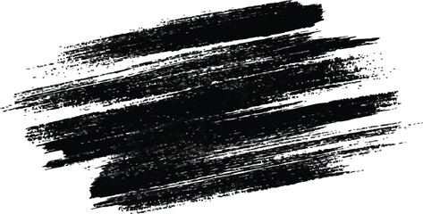 Abstract Black Ink Brush Strokes Texture Background Graphic Design Element Monochrome Paint Grunge Overlay Diagonal Stripes White Space