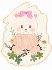 Beautifull bear watercolor
