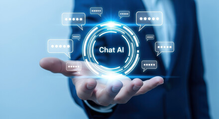 Chat ai artificial intelligence technology chatbot communication future innovation digital solution