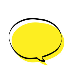 手描きの吹き出し_線画+塗り｜Hand-drawn speech bubble_line + fill