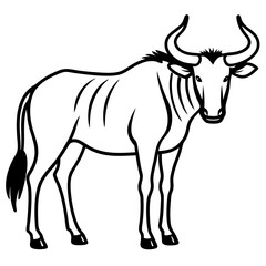 Elegant Wildebeest Linear Design