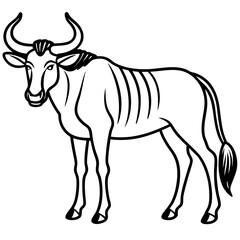 Elegant Wildebeest Linear Design