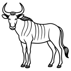 Elegant Wildebeest Linear Design
