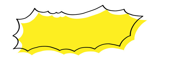 手描きの吹き出し_線画+塗り｜Hand-drawn speech bubble_line + fill