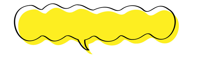 手描きの吹き出し_線画+塗り｜Hand-drawn speech bubble_line + fill