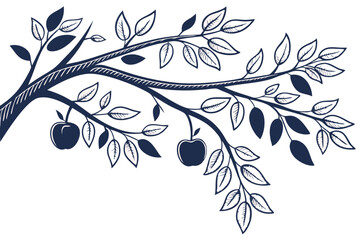 Apple Tree Branches Icon &ndash; Flat Design