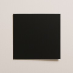 Blank Black Square on a White Background. Empty Black Frame on a Light Surface.