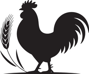 chicken icon illustration