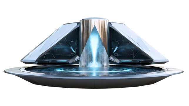 Hightech Mirrored Fountain