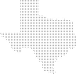 Obraz premium Texas, United States – square dot grid vector map (Web Mercator projection, PPT-compatible & fully editable)