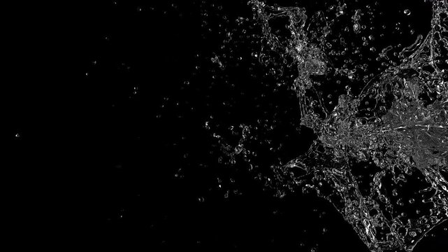 Splash Of Dark Transparent Liquid