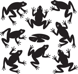 Frog silhouette illustration