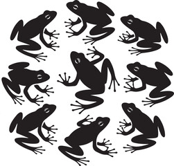 Frog silhouette illustration