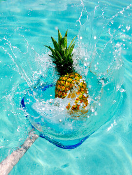 Pineapple splash in pool net