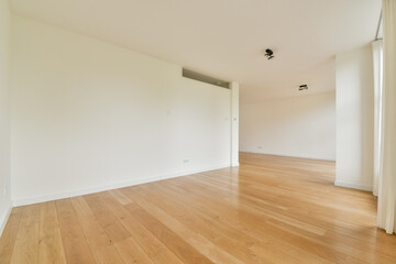 Spacious Modern Interior with Wooden Floor