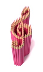 鉛筆で作られたト音記号