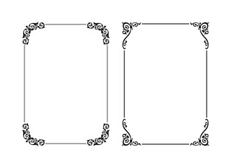 vintage frames vector art ornament