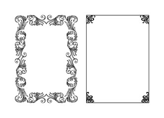 vintage frames vector art ornament