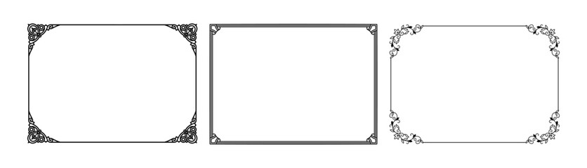 vintage frames vector art ornament
