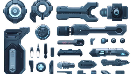 Obraz premium Futuristic Engineer Tools
