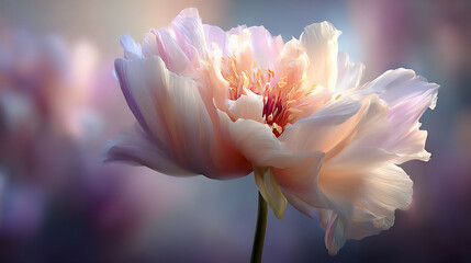 Fototapeta premium gradient yoga retreat pastel pink lavender.