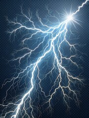 Fototapeta premium Powerful branching circuit lines mimicking lightning
