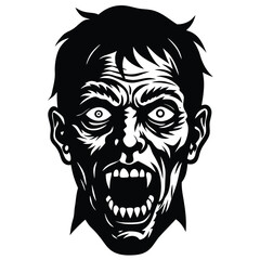 vector illustration of a scary skull