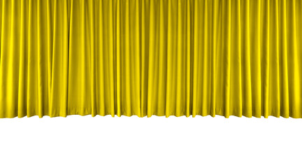 Long yellow curtain PNG transparent.