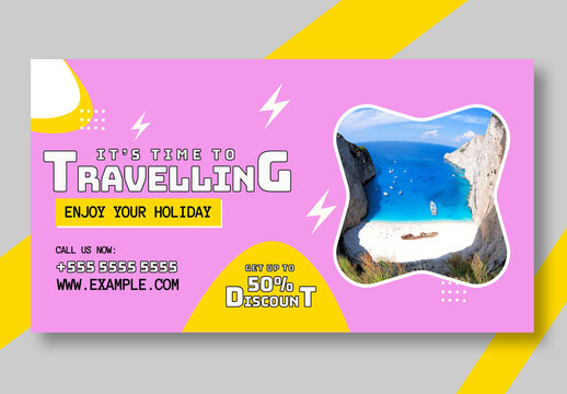 Travel and Tourism Social Media Cover Template