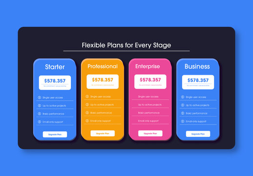 Clean Pricing Plan UI Template
