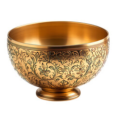 golden bowl isolated on a transparent background