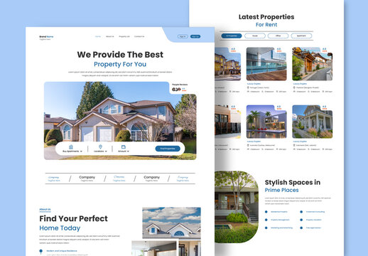 Real State Website Landing Page Design