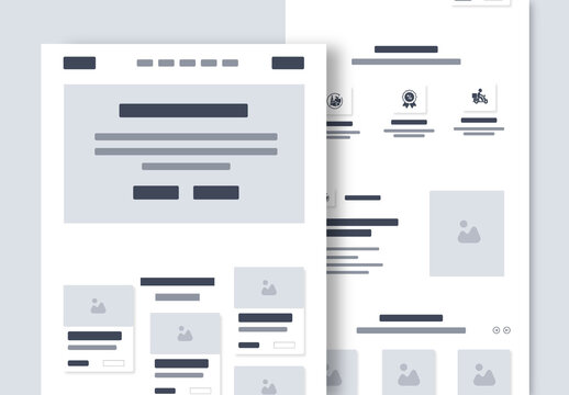 Restaurant Website Design Wireframe