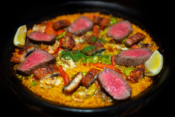 牛肉のパエリア