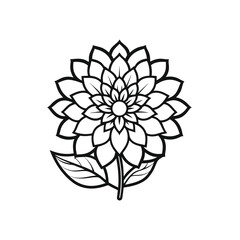 Dahlia Vector Icon: Perfect for Logos, Apps, and Branding