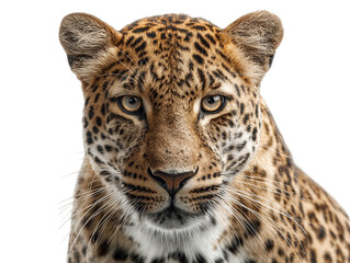 Fototapeta premium A captivating close-up portrait of a jaguar, showcasing its stunning rosette pattern and intense gaze