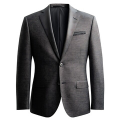 gray blazer suit jacket isolated on a transparent background