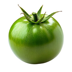 Green tomato isolated on a transparent background