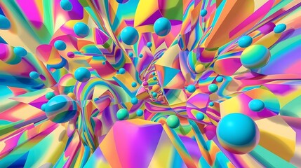 Abstract 3D Geometric Background